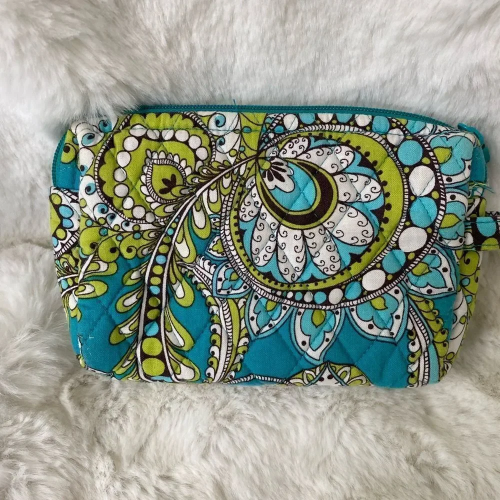 NEW Vera Bradley peacock cosmetic travel toiletry case